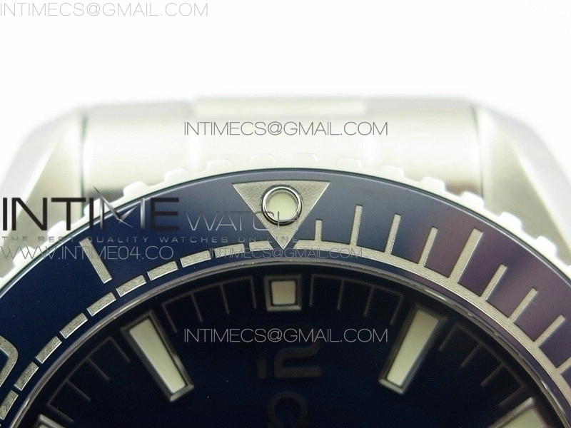 Planet Ocean 43.5mm SS VSF 1:1 Best Edition Blue Ceramic Bezel and Dial on SS Bracelet A8900 Super Clone